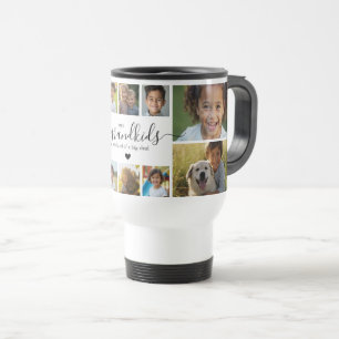 Cute Grandkids Photo Collage for Grandmother Travel Mug