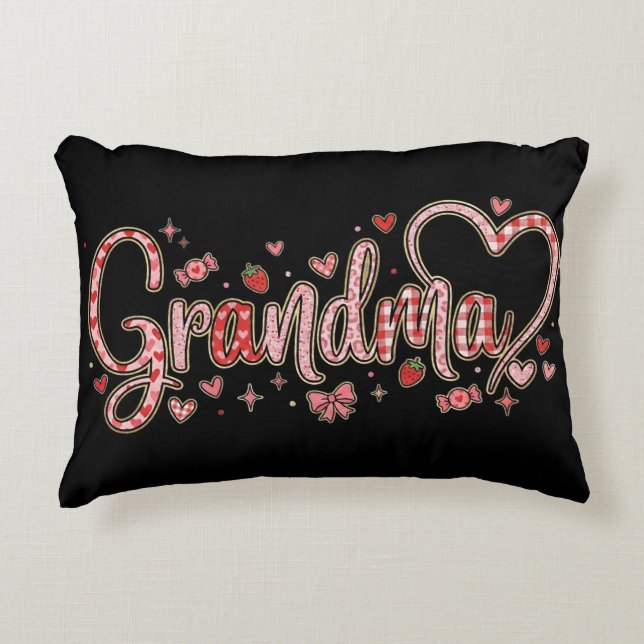 Cute Grandma Accent Pillow (Front)