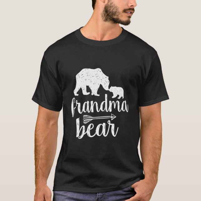 Cute Grandma Bear Hoodie T-Shirt (Front)