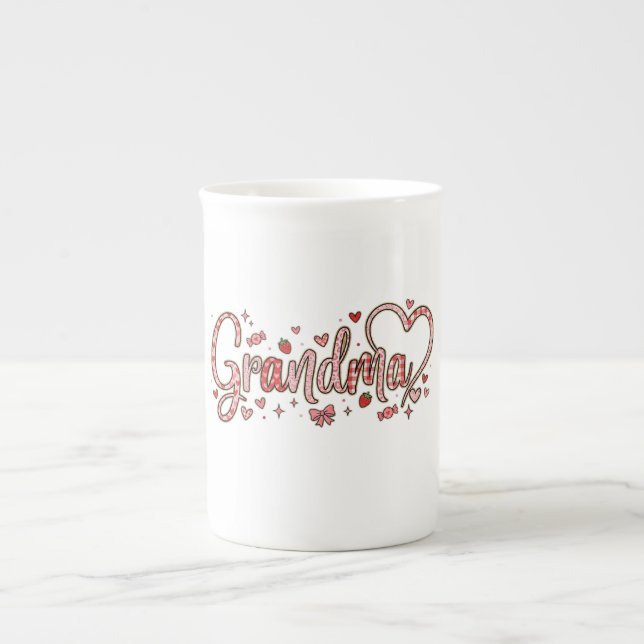 Cute Grandma Bone China Specialty Mug (Front)