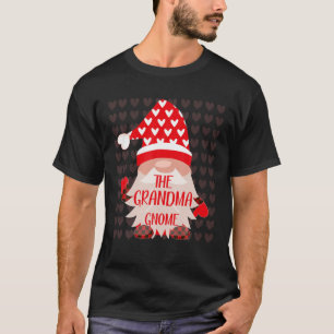 Cute Grandma Gnome Family Matching Valentine's Day T-Shirt