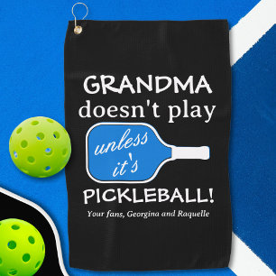 Cute Grandma Humor Fun Typography Funny Pickleball Golf Towel