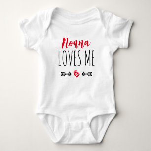 Cute Grandma Nonna Loves Me Customise Baby Bodysuit
