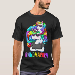 Cute Grandmacorn Unicorn Costume Grandma Mum Mothe T-Shirt