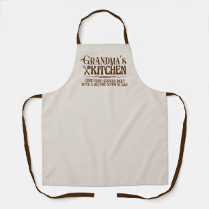 Cute Grandma's kitchen word art Apron