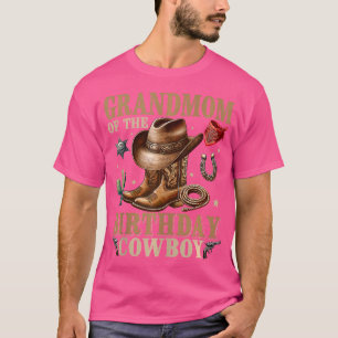 Cute Grandmom Of The Birthday Cowboy Western Rodeo T-Shirt