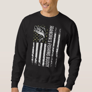 Cute Grandpa's Fishing Buddy Young Fisherman Sweatshirt