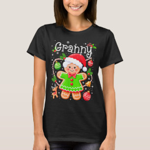 Cute Granny Gingerbread Family Matching Christmas  T-Shirt