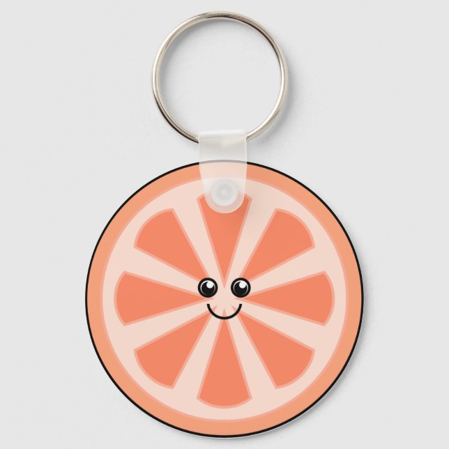Cute Grapefruit Key Ring (Front)