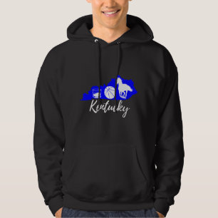 Cute Graphic Bourbon Basketball Horse Kentucky Hoodie
