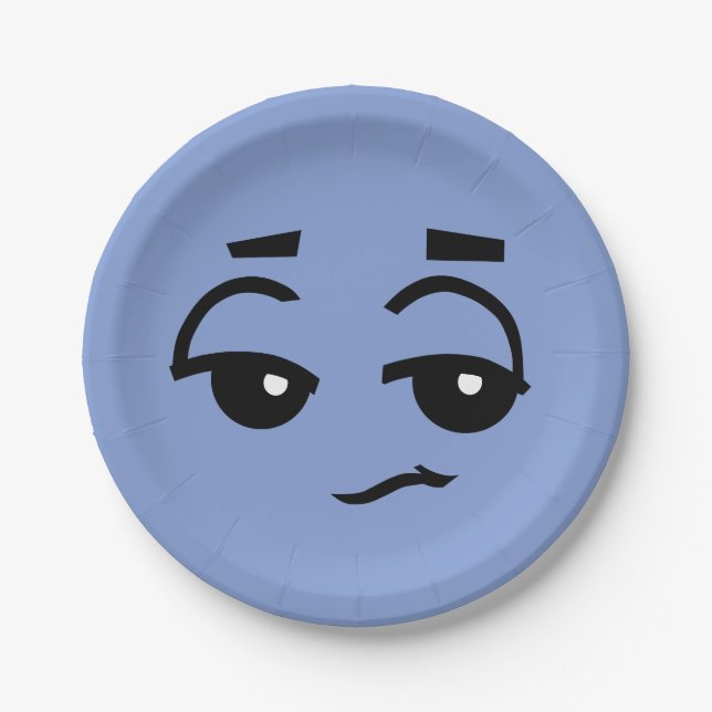 CUTE GRAPHIC FACE PAPER PLATE (Front)