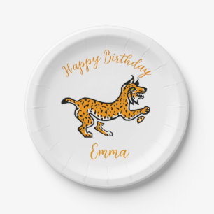 Cute graphic  LYNX  - Wildlife - Party Paper Plate