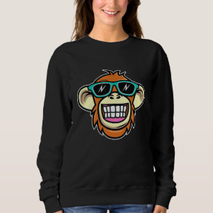 Cute Graphic Monkey Face I Monkey Sweatshirt