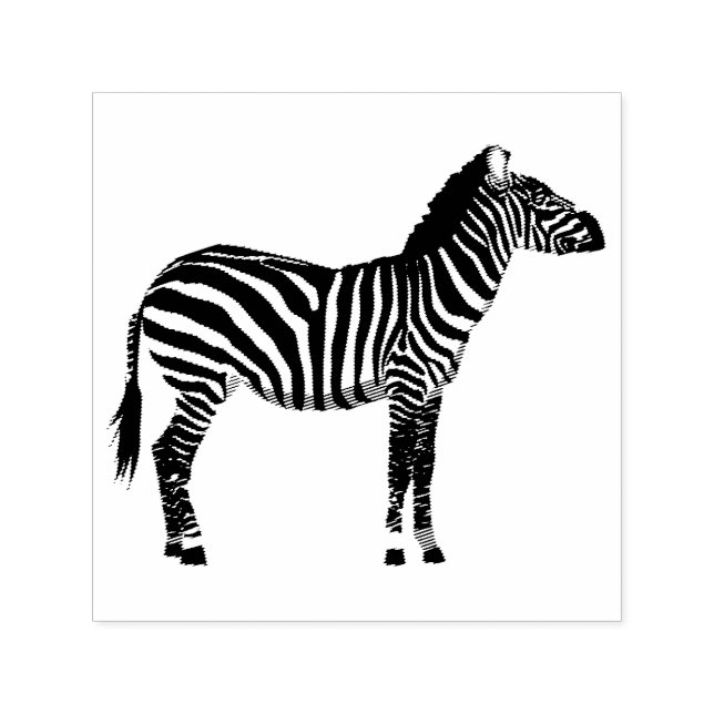 Cute graphic of a Zebra Self-inking Stamp (Design)