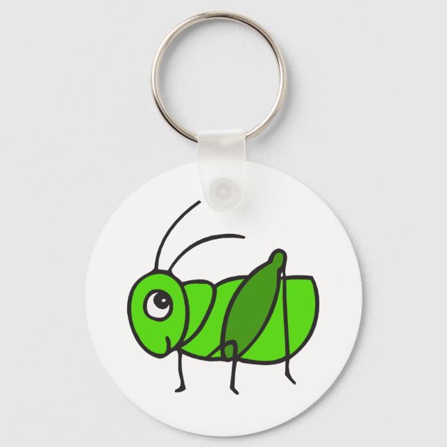 Cute Grasshopper Key Ring (Front)