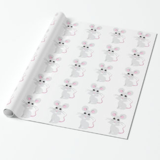 Cute Gray Mouse Wrapping Paper