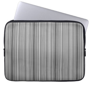 Cute gray stripes laptop sleeve