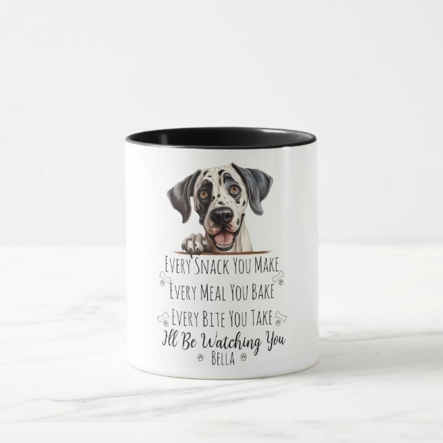 Cute Great Dane Dog Funny Custom Mug (Center)