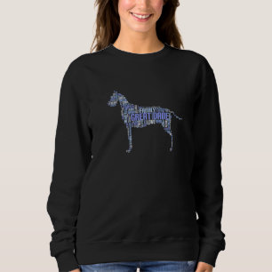 Cute Great Dane Dog Puppy Don't Shop Adopt Sweatshirt