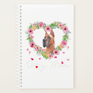 Cute Great Dane Mum Flower Dog Lover Gifts T-Shirt Planner