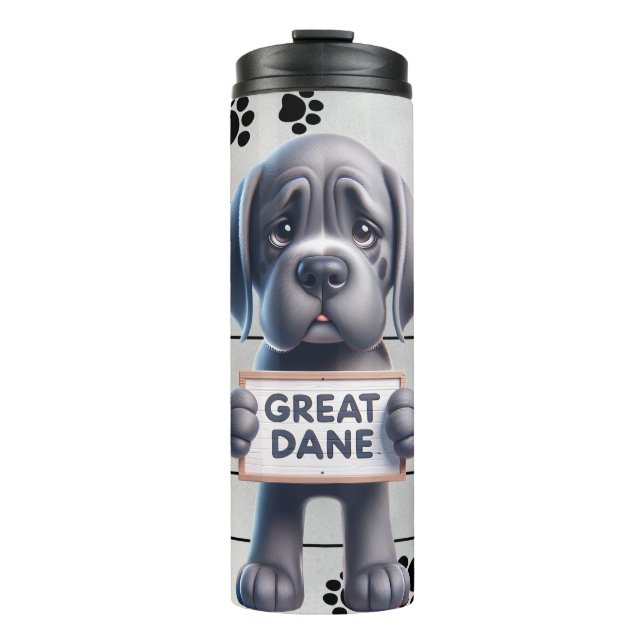 Cute Great Dane Thermal Tumbler (Front)
