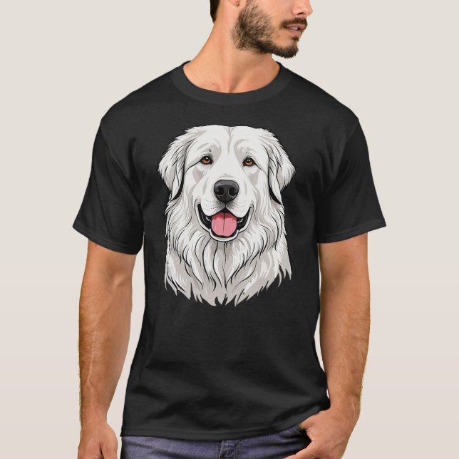 Cute Great Pyrenees Dog Breed T-Shirt (Front)