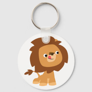 Cute Greedy Cartoon Lion Keychain