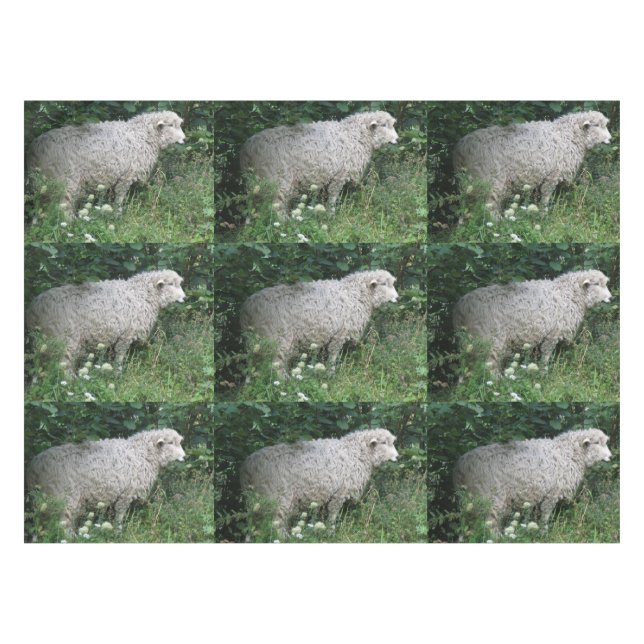 Cute Greedy Sheep Eating Tablecloth (Front (Horizontal))