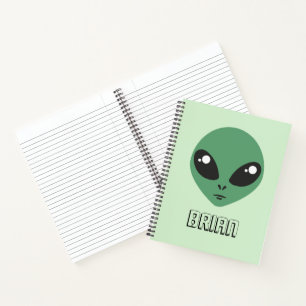 Cute Green Alien Notebook