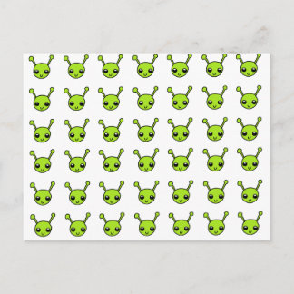 Cute Green Aliens Postcard