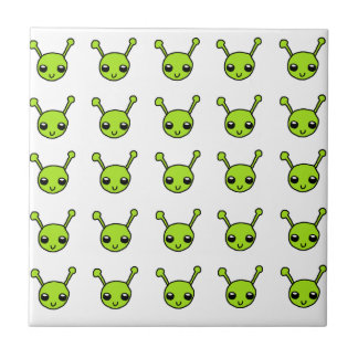 Cute Green Aliens Tile