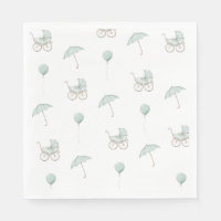 Cute Green Baby Buggy Baby Shower