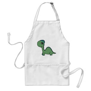 Cute Green Baby Dinosaur Standard Apron