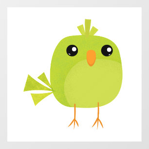 Cute Green Bird Cartoon