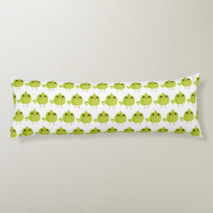 Cute Green Bird Cartoon Body Cushion