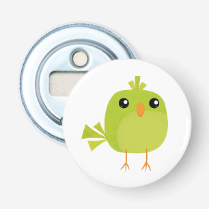 Cute Green Bird Cartoon Bottle Opener