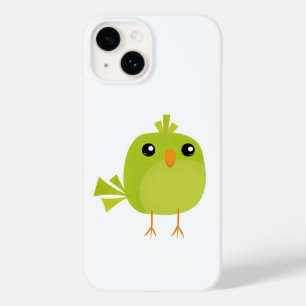 Cute Green Bird Cartoon Case-Mate iPhone 14 Case