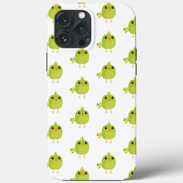 Cute Green Bird Cartoon Case-Mate iPhone Case (Back)