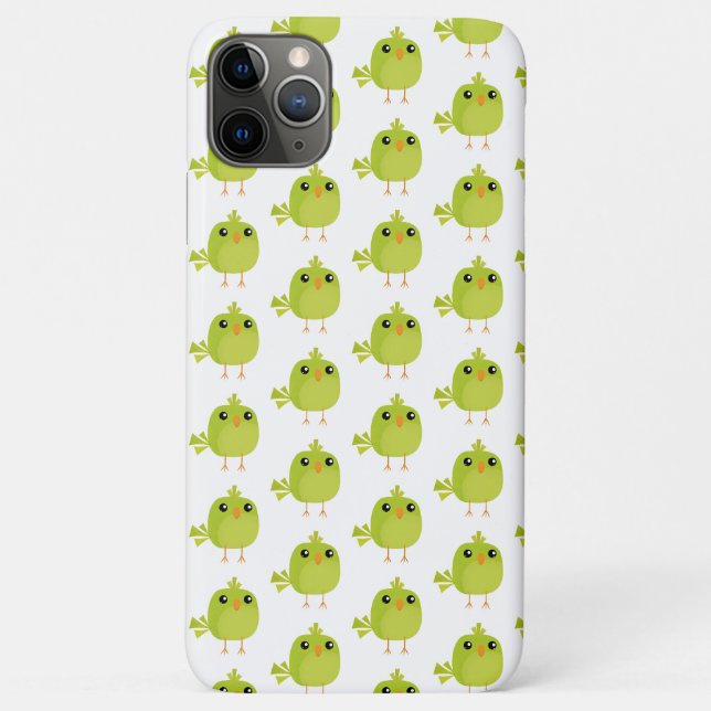 Cute Green Bird Cartoon Case-Mate iPhone Case (Back)