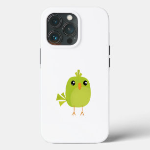 Cute Green Bird Cartoon iPhone 13 Pro Case