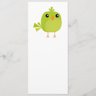 Cute Green Bird Cartoon Menu