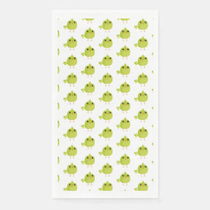 Cute Green Bird Cartoon Napkin