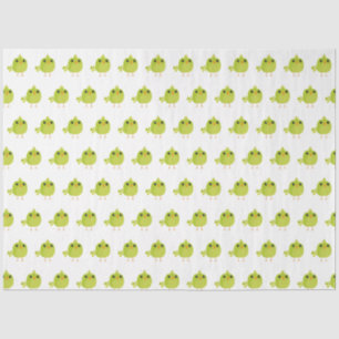 Cute Green Bird Cartoon Tissue Paper