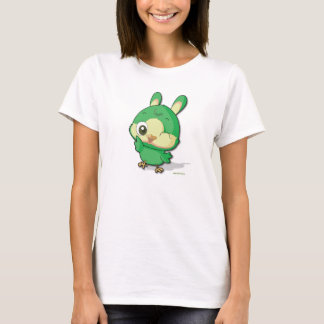 Cute Green Bird Funny Cartoon Character T-shirt