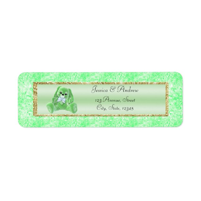 Cute Green Bunny Baby Shower (Front)