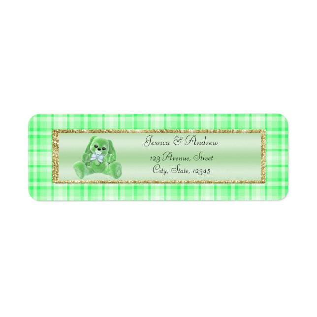 Cute Green Bunny Baby Shower (Front)