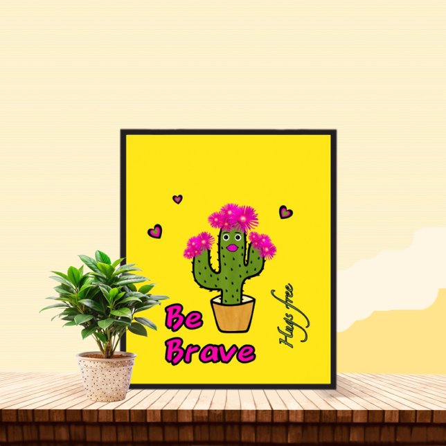 Cute green cactus poster (Creator Uploaded)