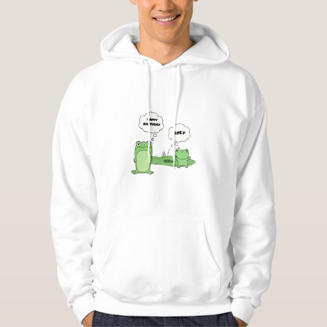  Cute Green Cartoon Funny Hoodie for men  (Front)