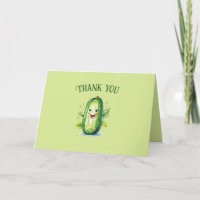 Cute Green Cartoon Pickle
