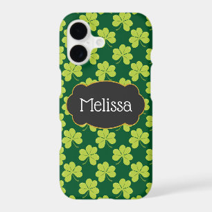 Cute Green Clover Pattern with a Fancy Frame